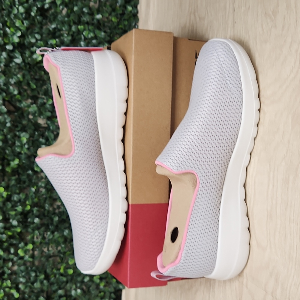 Skechers Gray and Pink Slip-On Sneakers - Picture 2 of 8